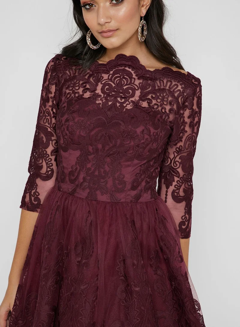 Chi-Chi London Lace Midi Dress