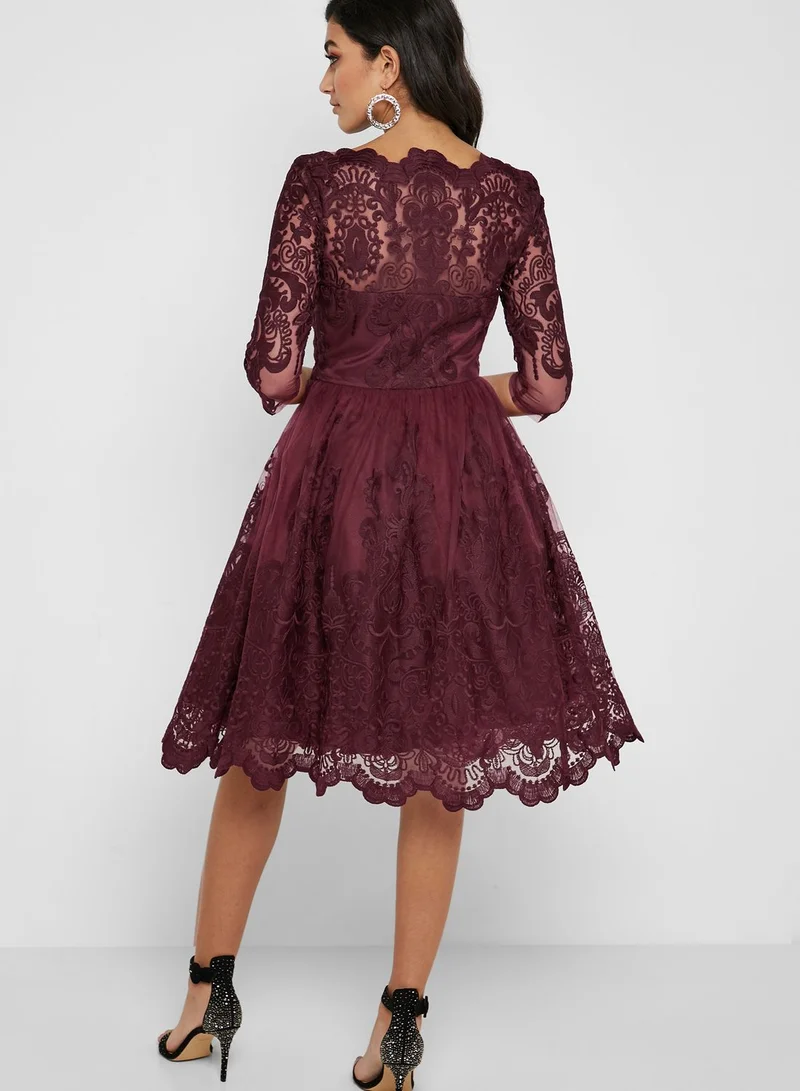 Chi-Chi London Lace Midi Dress