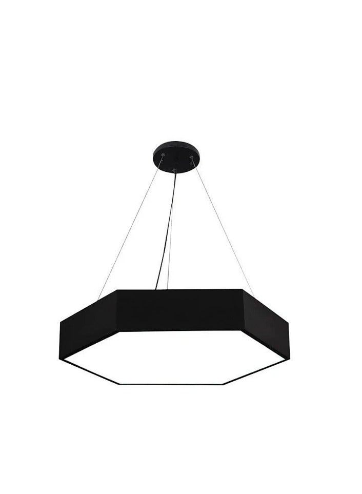 Sumkyle Modern LED Hexagon Ceiling Light, 60cm, Neutral White, Adjustable Hanging Pendant or Flush Mount Fixture for Living Room, Bedroom, Office - Image 4