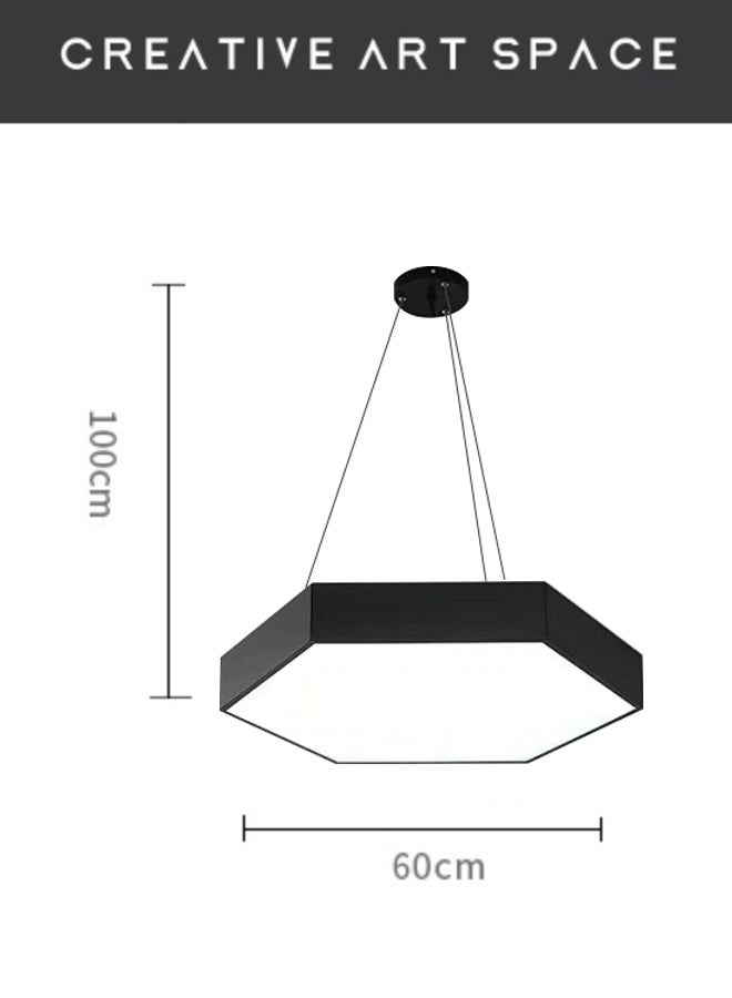 Sumkyle Modern LED Hexagon Ceiling Light, 60cm, Neutral White, Adjustable Hanging Pendant or Flush Mount Fixture for Living Room, Bedroom, Office - Image 5