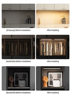 MITOYO Motion Sensor Light - Aluminum Alloy LED Light - Cordless Under Cabinet Light - White, Warm, Natural Light - Human Body Sensor - Magnetic Installation - Rechargeable Night Light for Kitchen, Staircase, Bedroom, Drawer  - Image 3