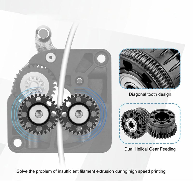 WALFRONT 2 قطعة من مجموعة تروس البثق من الفولاد المقوى بطلاء DLC لجهاز K2 Plus لتغذية خيط سلس - Image 4