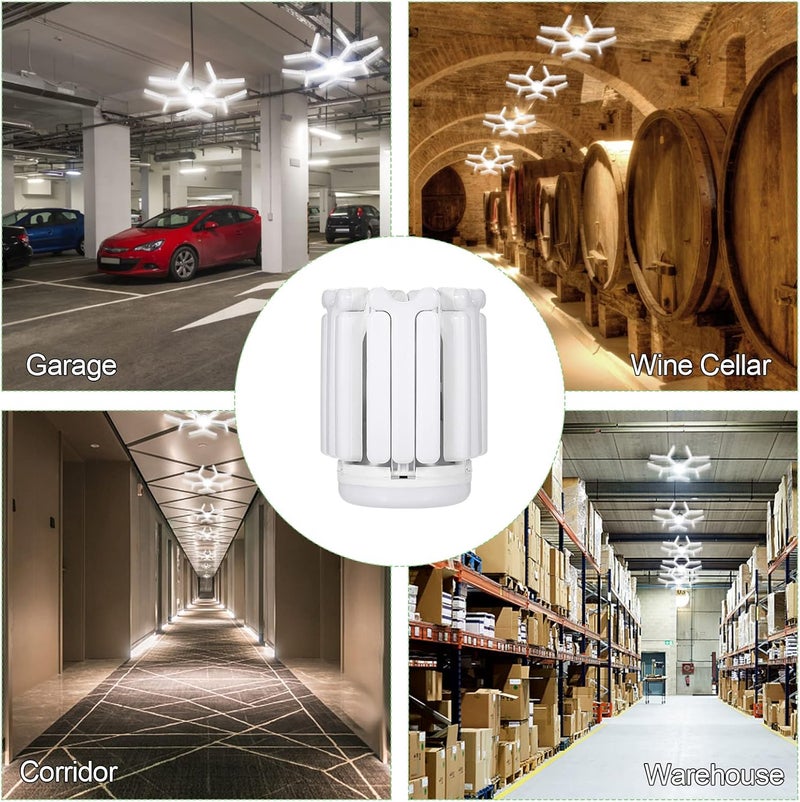 Garage Light, LED Garage Ceiling Light Super Bright 80 Watt Led Shop Light Basement Lights for Garages Workshop Warehouse Workbench Living Room (80W) - Image 3