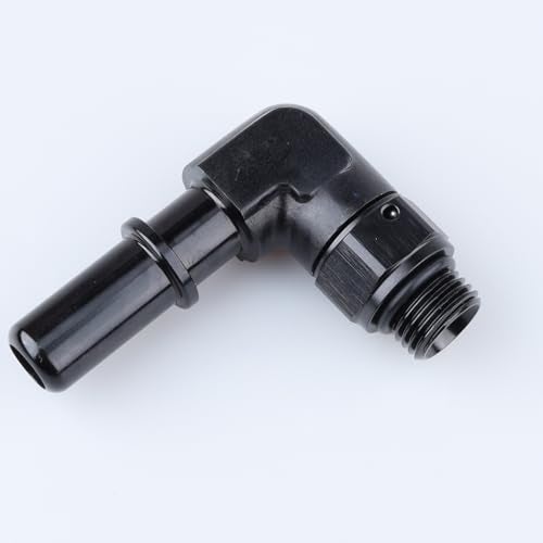 AC PERFORMANCE 6 ORB Male Swivel to 12 SAE Quick Disconnect Male Push On Fitting Adapter 90 Degree Low Profile Aluminum - Image 3