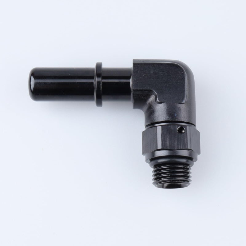 AC PERFORMANCE 6 ORB Male Swivel to 12 SAE Quick Disconnect Male Push On Fitting Adapter 90 Degree Low Profile Aluminum - Image 2