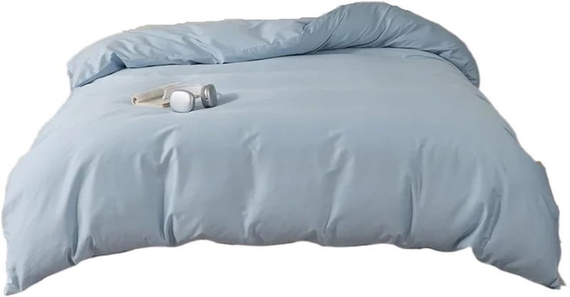 60s Long Staple Cotton Duvet Cover Solid Color Quilt Queen Size Comforter Bedding(180X220cm) - Image 1