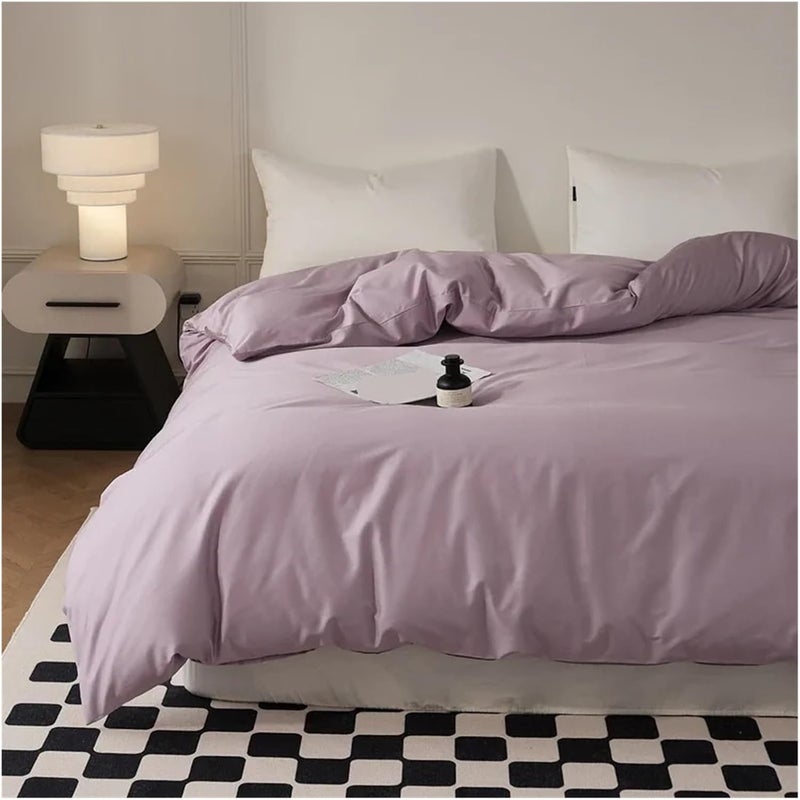 60s Long Staple Cotton Duvet Cover Solid Color Quilt Queen Size Comforter Bedding(180X220cm) - Image 2