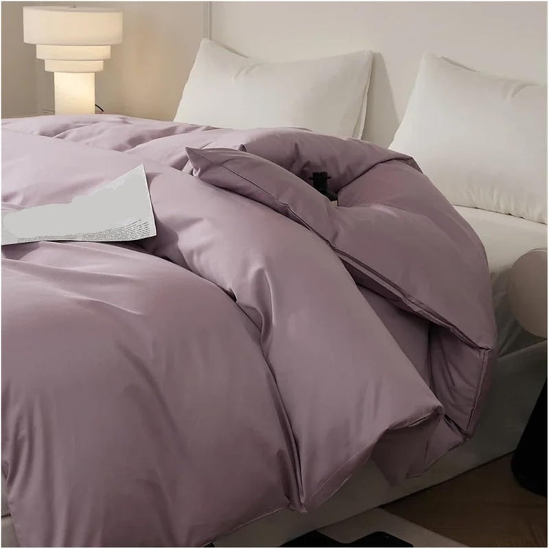 60s Long Staple Cotton Duvet Cover Solid Color Quilt Queen Size Comforter Bedding(180X220cm) - Image 3