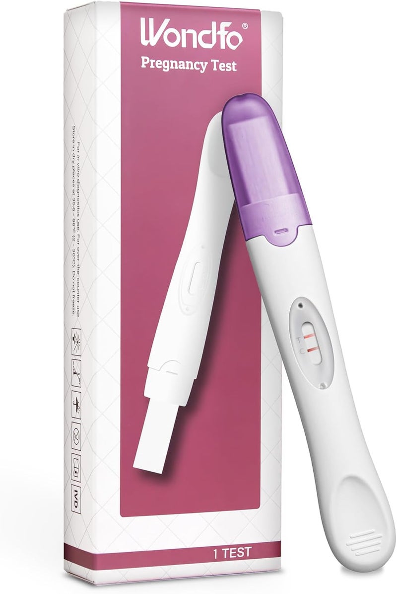 Wondfo Pregnancy Test  Detect HCG with 99 Accuracy  Easy to Use at Home HCG UrineTest with Fast and Reliable Results  1 Count - Image 1