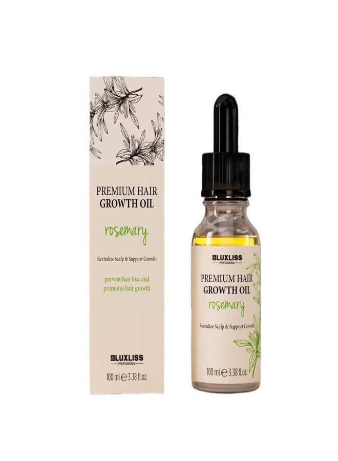 LUXLISS Rosemary Hair Oil, Essential Oil + Essence Technology, Promotes Hair Growth, Reduces Hair Loss - Rich in Biotin and Various Herbal Ingredients - 3.38 fl oz - Image 1