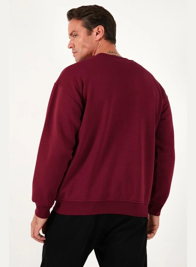 Buratti  Buratti Regular Fit Crew Neck Cotton Furry Soft Raised Sweat Men's SWEAT 5905255 for Men | Best Price UAE