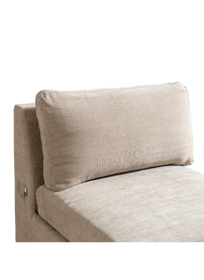 Pan Home Reem Armless Modular Sofa- Beige  - Image 3