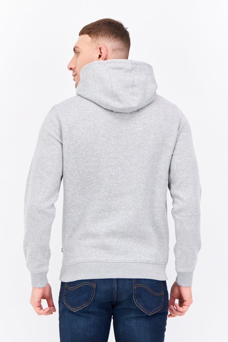 Penfield سويت شيرت طويل الأكمام بغطاء رأس للرجال بشعار العلامة التجارية، رمادي - Image 3