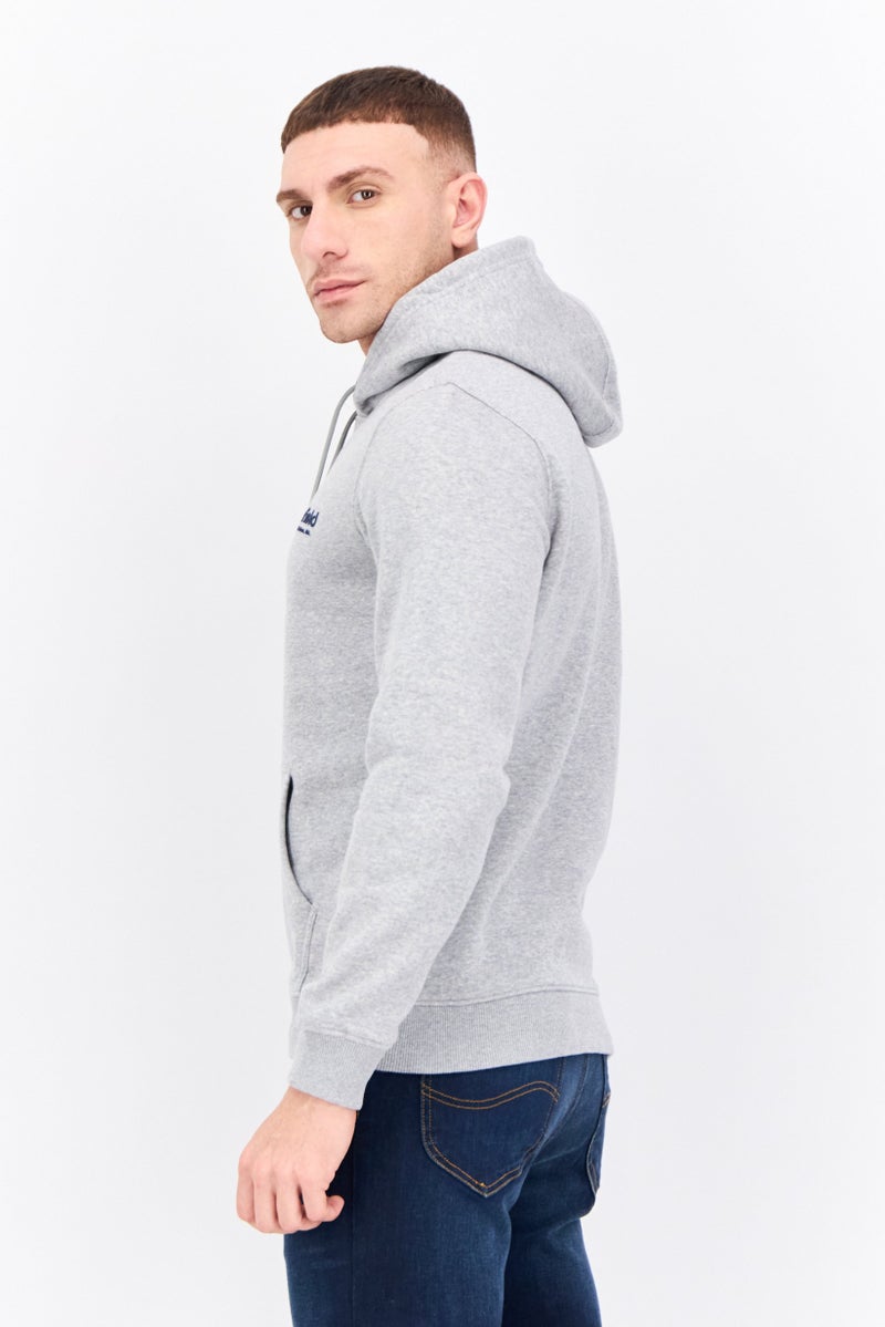 Penfield سويت شيرت طويل الأكمام بغطاء رأس للرجال بشعار العلامة التجارية، رمادي - Image 2