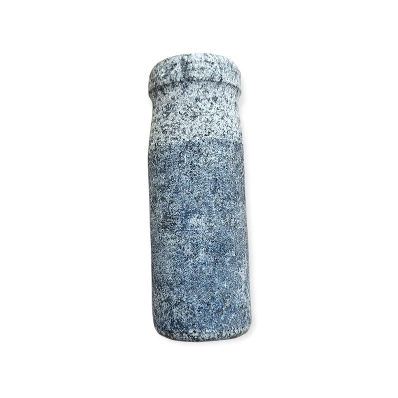 EZAHK Stone Pestle for Mortar Okhli Masher Ural Khalbatta Grinding Musal and Spice Mixer for Kitchen Traditional Hand Made 5 inch - Image 2