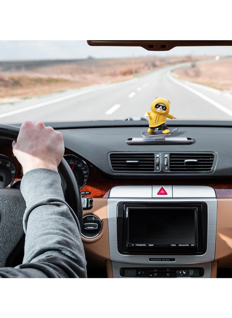 Cutie Cute Car Skateboard Sliding Teddy Ornaments Funny Sliding Bear Cute Car Deshboard Decorations Interior Decoration Accessories  - Image 4