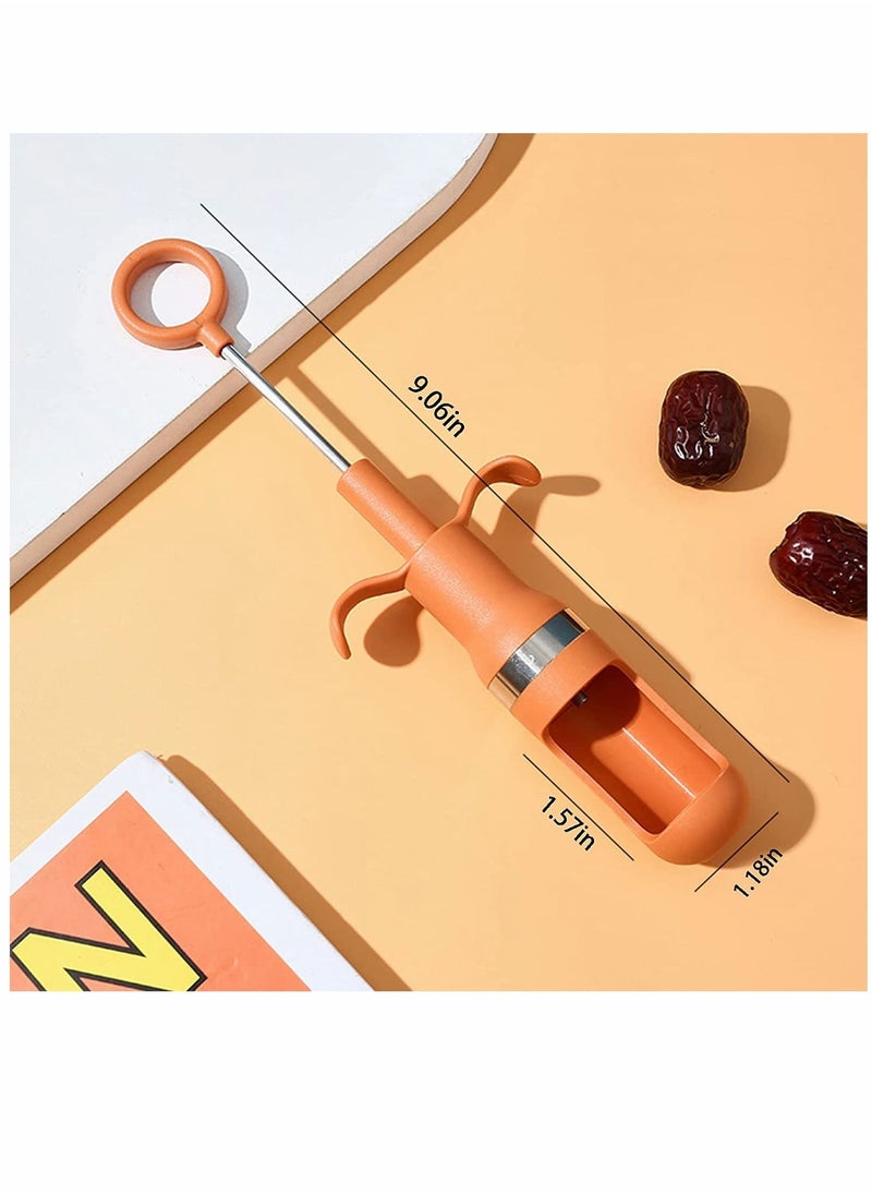 SYOSI - Cherry Pitter Tool, Portable Fruit Pitter Tool, Red Date Jujube Cherry Corer Remover Seed Tool, Multi-Function Fruit Corer for Home Kitchen, 2 Pcs - Image 1