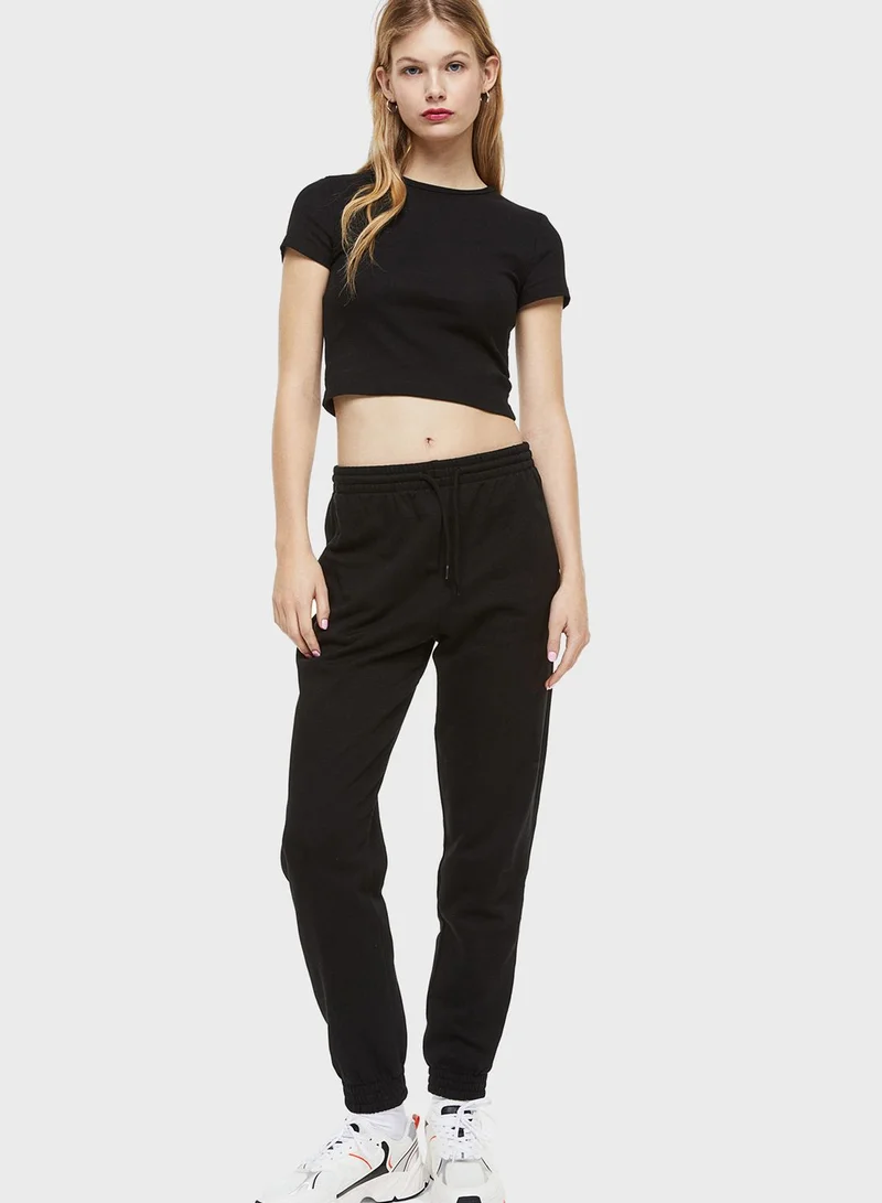 H&M Ribbed Crop Top