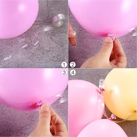BRIJBAZAAR Plastic Balloon Accessories Tool Kits Arch Strip Pack Of 20 Strips,Transparent - Image 3