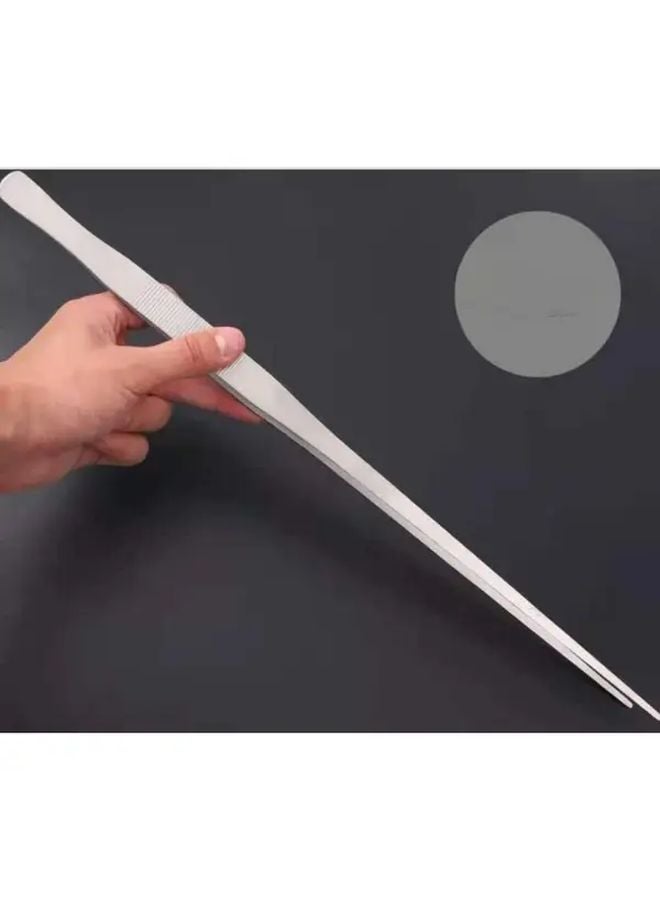 48cm Stainless Steel Elbow Tweezers Multi Functional Aquarium Clip Long Tongs For Pet Feeding - Image 1