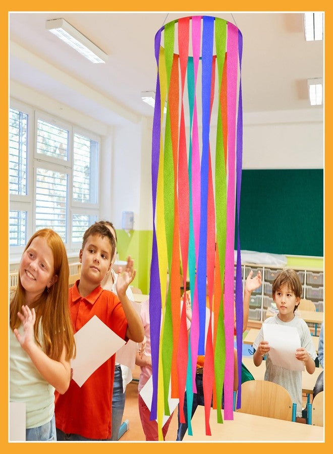 Watersay 16 Rolls Rainbow Crepe Paper Streamers 528 ft Colorful Christmas Party Decoration Back to School Classroom Ceiling Decoration Birthday Party Streamers for Birthday Wedding Indoor Decor - Image 5