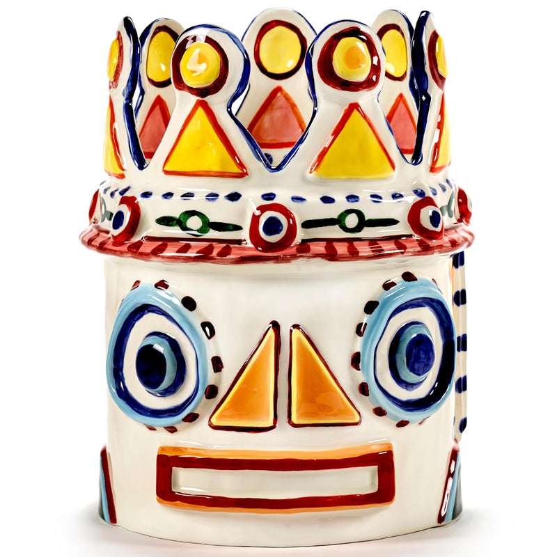 Serax Flower Vase Sicily by Ottolenghi Colorful Head Stoneware Home Decor Living Room for Coffee Table Kitchen Decorations Modern Entryway Table Decor or for Shelves Unique Centerpiece Vases