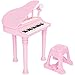Losbenco Kids Piano Keyboard Toy Toddler Electronic Musical Instrument Educational Toy with Microphone Multiple Sounds Record Playback Lights Stool Birthday Gift for 3 4 5 6 7 Years Old Girls - Image 2
