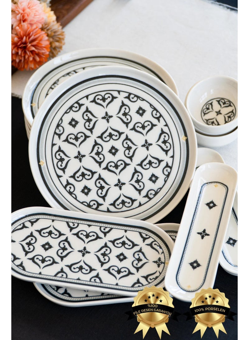 فاريكا البورسلين طقم إفطار بورسلين مطبوع رقميًا من آحنك، 16 قطعة، لـ 6 أشخاص - Image 4