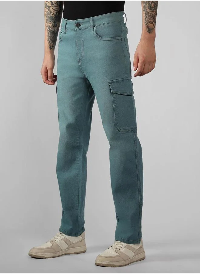 Dennis Lingo Dennis Lingo Relaxed Fit Blue Cargo Jeans