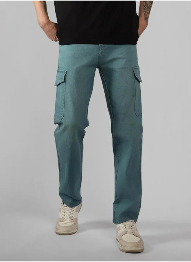 Dennis Lingo Dennis Lingo Relaxed Fit Blue Cargo Jeans