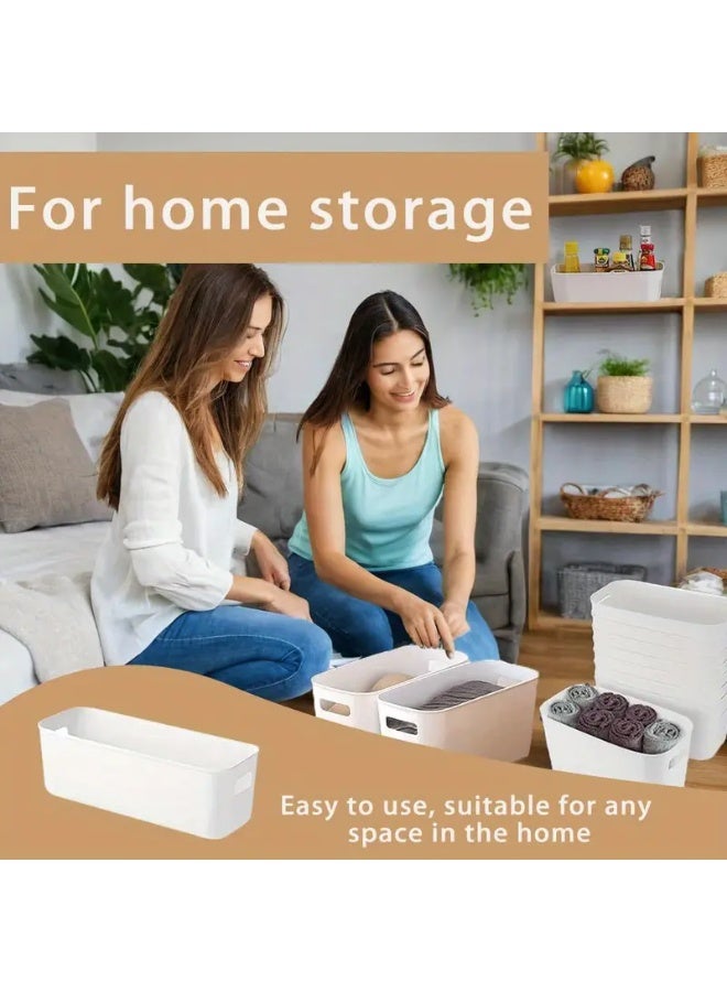 Eworld 12 Pieces Stackable Plastic Drawer Organizers with Handles, Durable Closet and Dresser Storage Bins for Socks, Wardrobe, Bedroom and Kitchen Organization  - Image 5