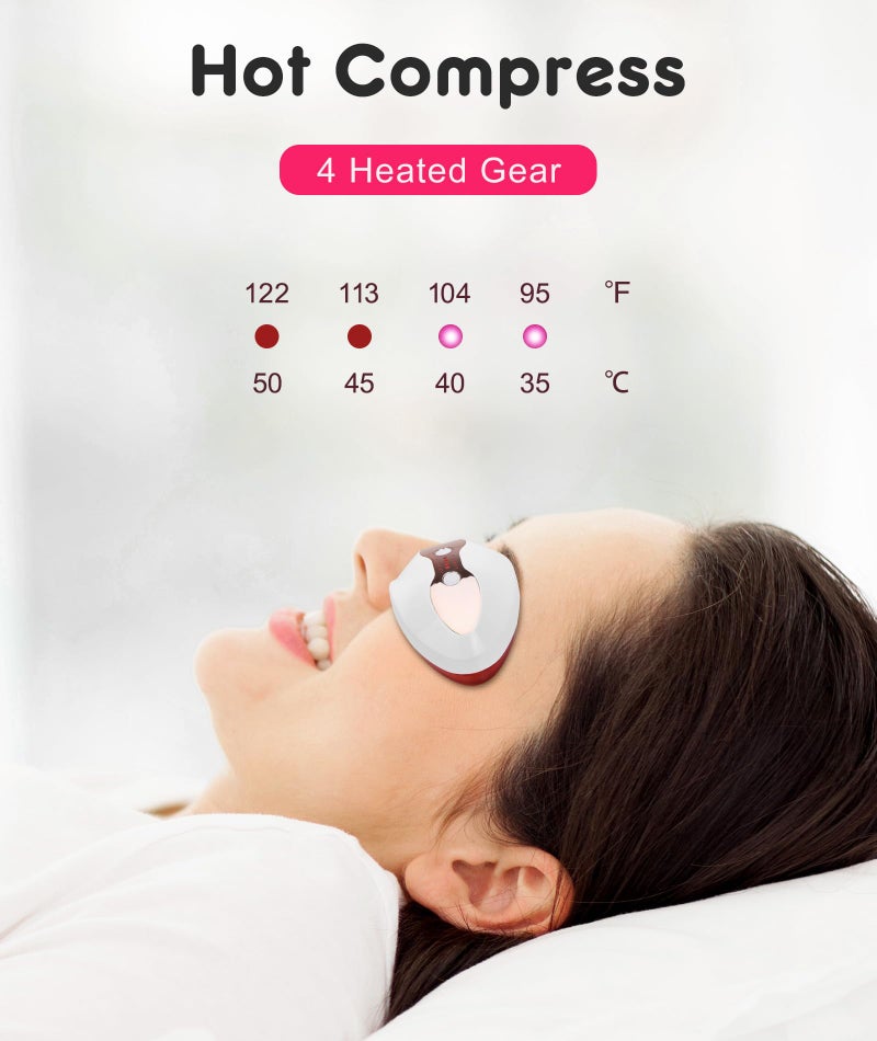 FERNIDA Red Light Device, FERNIDA 2 in 1 Lip and Eye Care Tool with Heated for Anti-Aging, Smooth Lip Wrinkles, Lip Plumper and Reduce Dark Circles, 4 Levels Heating Temps, White - Image 3