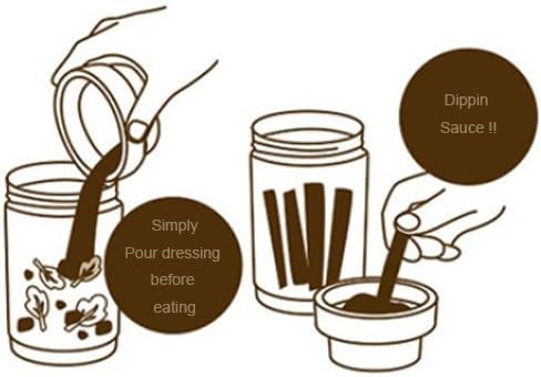 Komax Salad Bottle Set of 2 with Leak Proof Salad Sauce Dressing Case Pink Green - Image 5