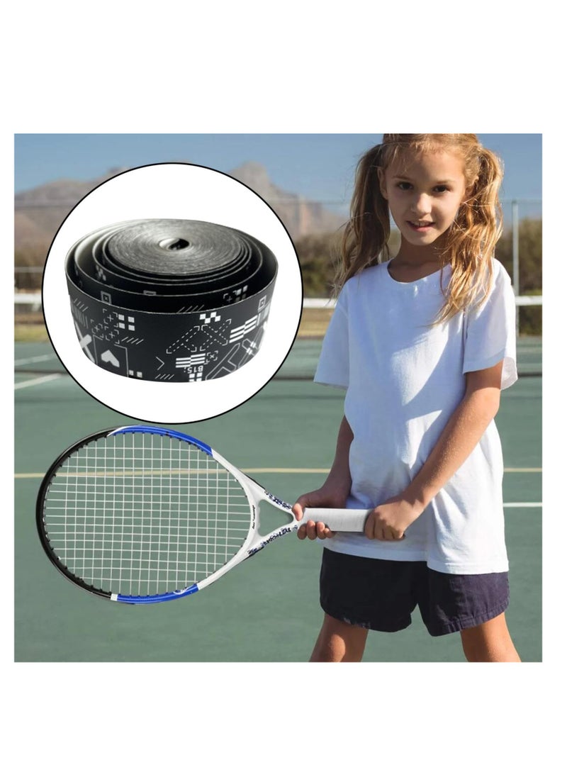 SYOSI - Racquet Guard Tape for Tennis Rackets, Tennis Racket Head Protection Tape, Badminton Racket Protector Sticker, Tennis Racket Accessories Tape, TPU Black Racket Protection Tape - Image 1