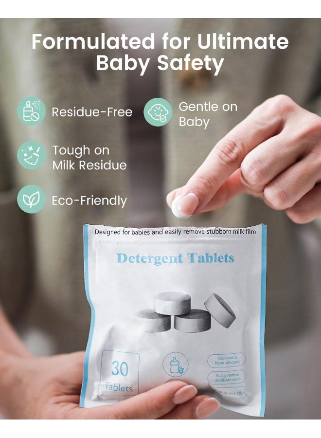 GROWNSY Official Detergent Tablets - 130 PCS, Compatible with and Momcozy Baby Bottle Washers - Image 3