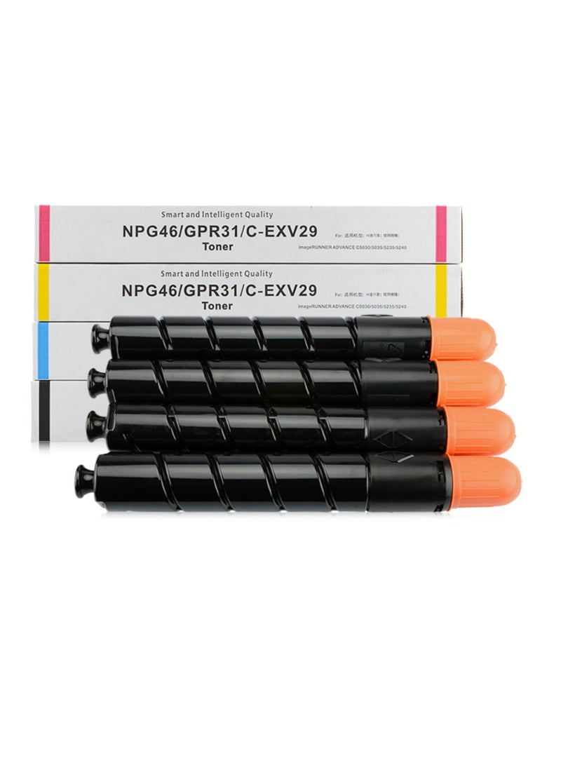 Terabyte خراطيش حبر ملونة متوافقة CEXV29 للاستخدام في IR Adv C5030 C5035 C5235 C5240 (مجموعة من 4) - Image 1