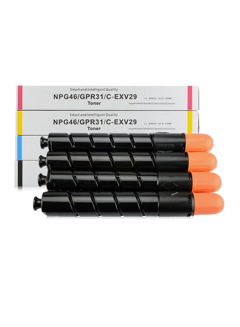 Terabyte خراطيش حبر ملونة متوافقة CEXV29 للاستخدام في IR Adv C5030 C5035 C5235 C5240 (مجموعة من 4) - Image 2