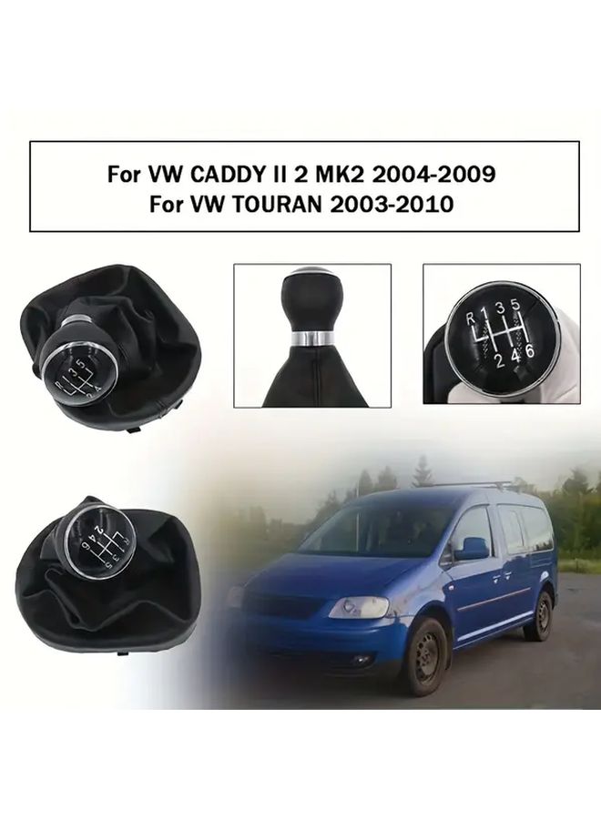 6 Speed Manual Gear Shift Knob Lever Boot Cover Black Direct Fit Replacement - Image 2