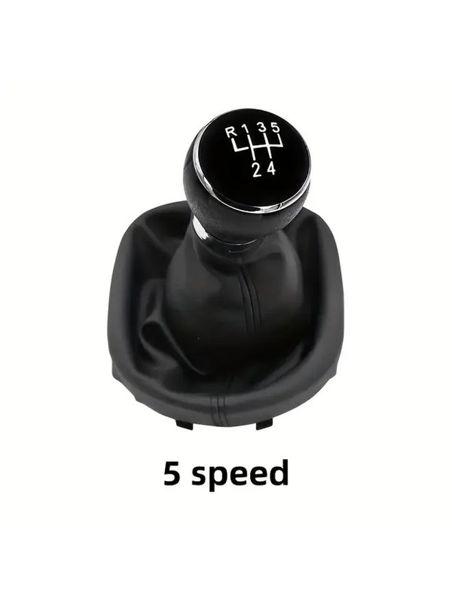 6 Speed Manual Gear Shift Knob Lever Boot Cover Black Direct Fit Replacement - Image 5
