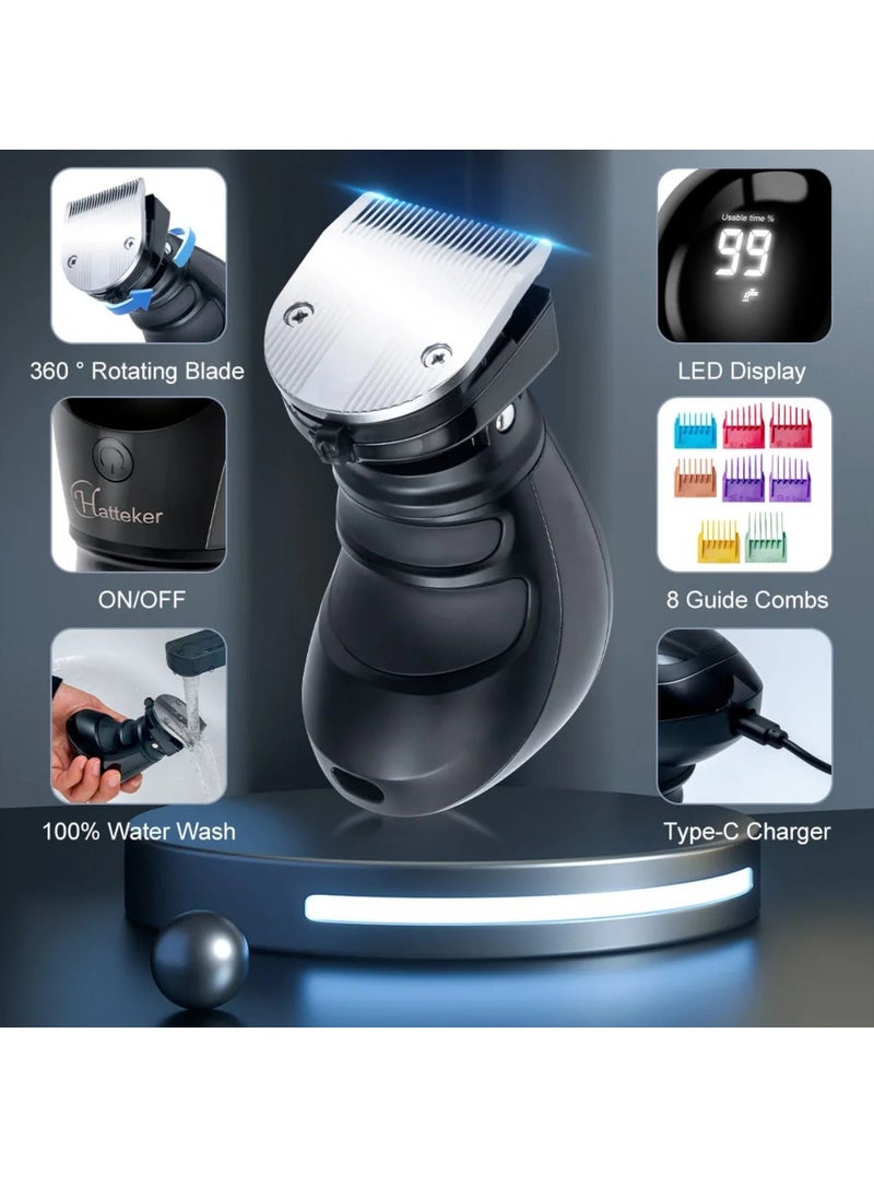Handheld Electric Hair Clipper for Men Waterproof Hair Trimmer Body Grooming Kit
