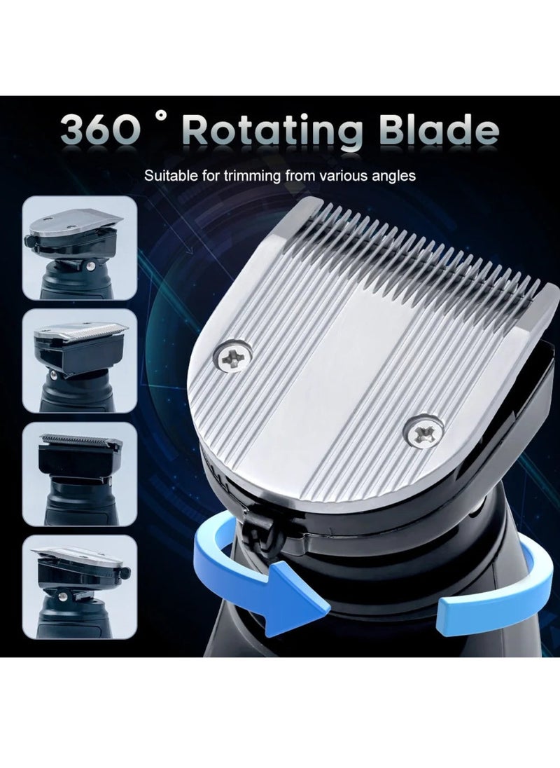 Handheld Electric Hair Clipper for Men Waterproof Hair Trimmer Body Grooming Kit