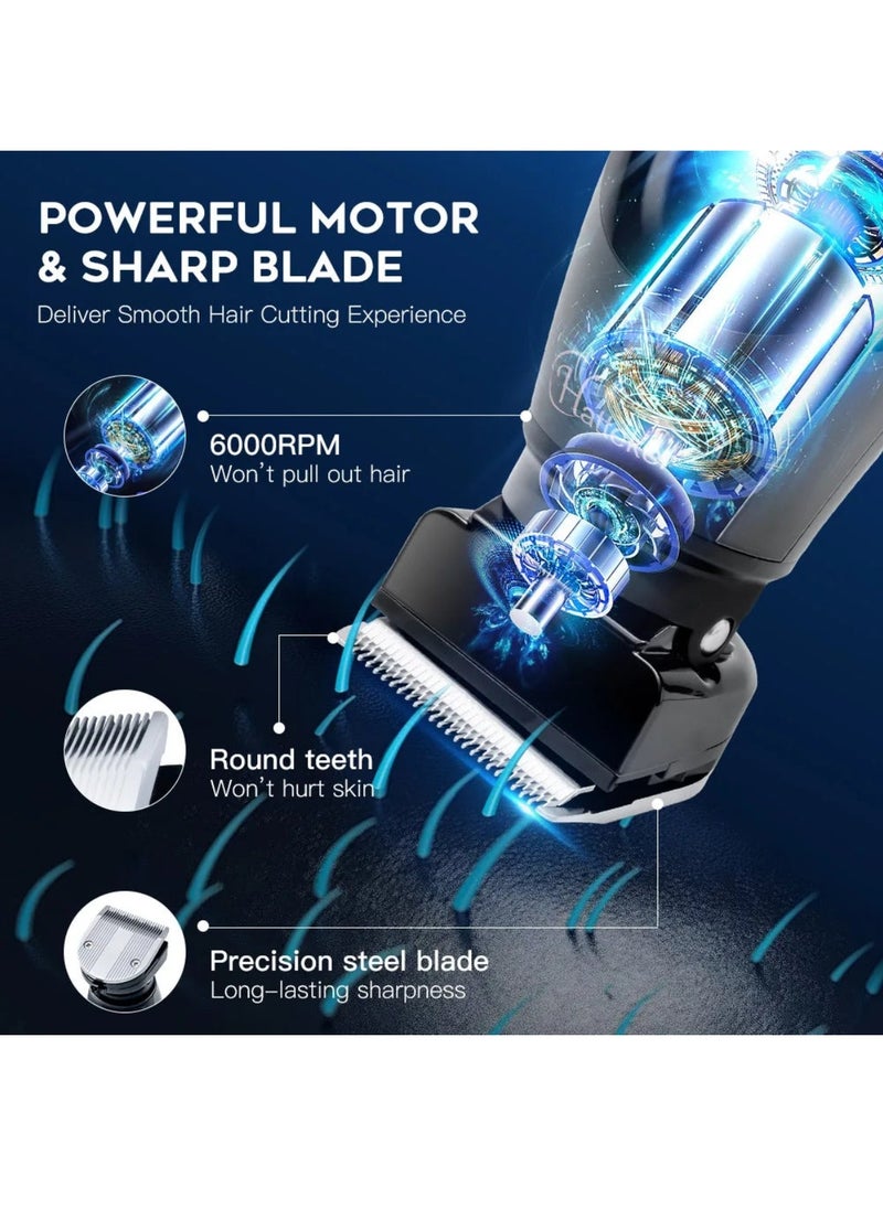 Handheld Electric Hair Clipper for Men Waterproof Hair Trimmer Body Grooming Kit