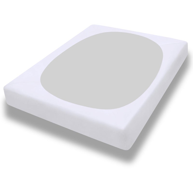 PureFit Stretchy Box Spring Cover Queen  Elastic Fitted Box Spring Wrap Around 4 Sides Wrinkle  Fading Resistant Fits Queen Size Beds White