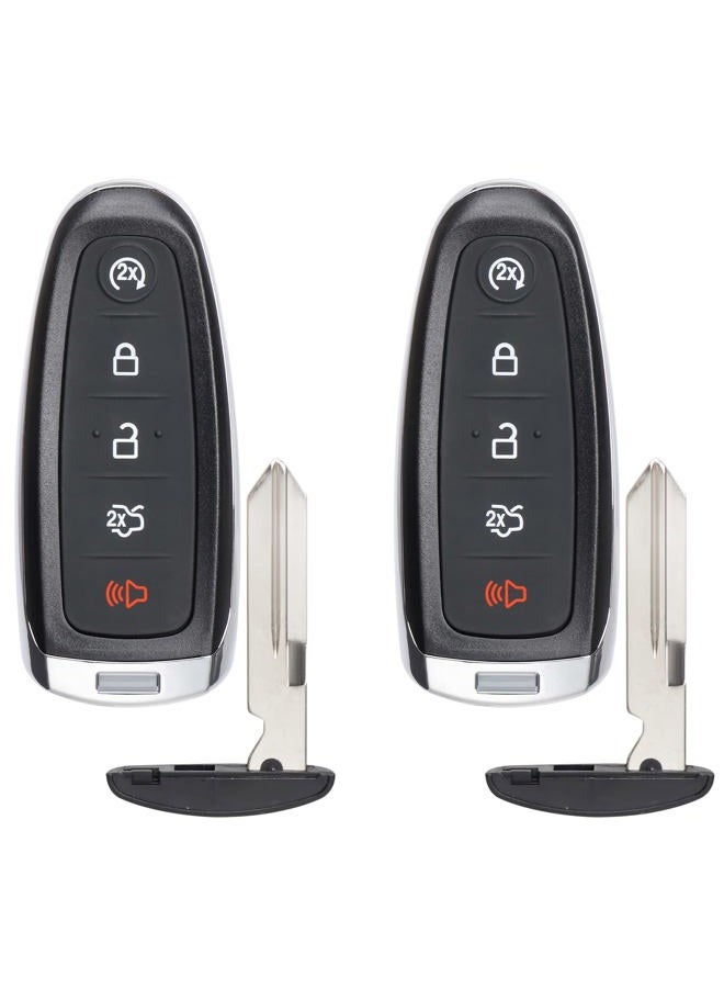NPAUTO 2Pcs Key Fob Replacement for Ford Explorer Edge 2011-2015 Taurus Flex 2013-2019 Focus Expedition Lincoln MKX MKT MKS Navigator Keyless Entry Remote Start Control Smart Car Key Fobs, M3N5WY8609 - Image 1