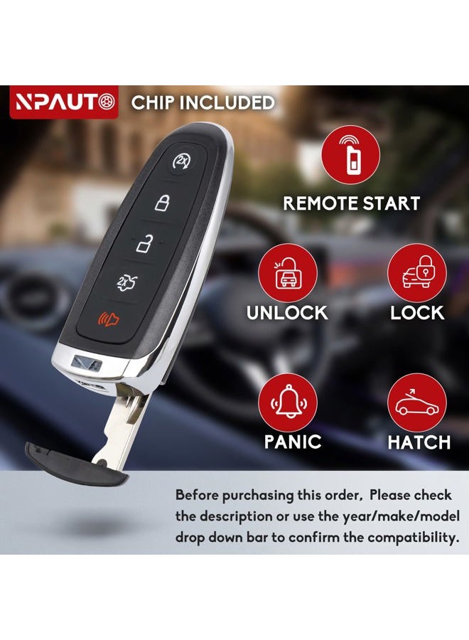 NPAUTO 2Pcs Key Fob Replacement for Ford Explorer Edge 2011-2015 Taurus Flex 2013-2019 Focus Expedition Lincoln MKX MKT MKS Navigator Keyless Entry Remote Start Control Smart Car Key Fobs, M3N5WY8609 - Image 4