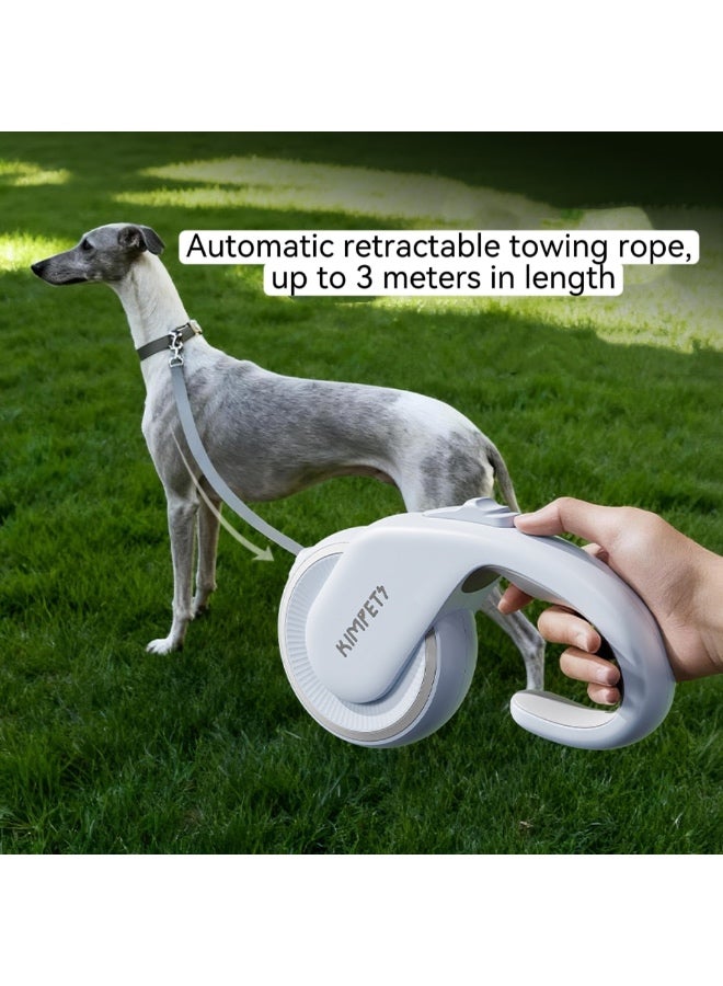Retractable Dog Leash, Pet Walking Leash with Anti-Slip Handle for Small Medium Large Breed Dogs up to 50lbs 360°Tangle-Free One-Handed Brake Pause Lock 10FT - Image 5