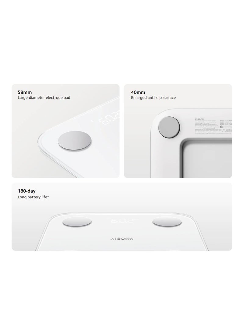 Xiaomi - Xiaomi Body Composition Scale S400 | Bluetooth® Low Energy (BLE) 5.0 | Dual Frequency 50kHz/250kHz | 25 Health Indicators - Image 1