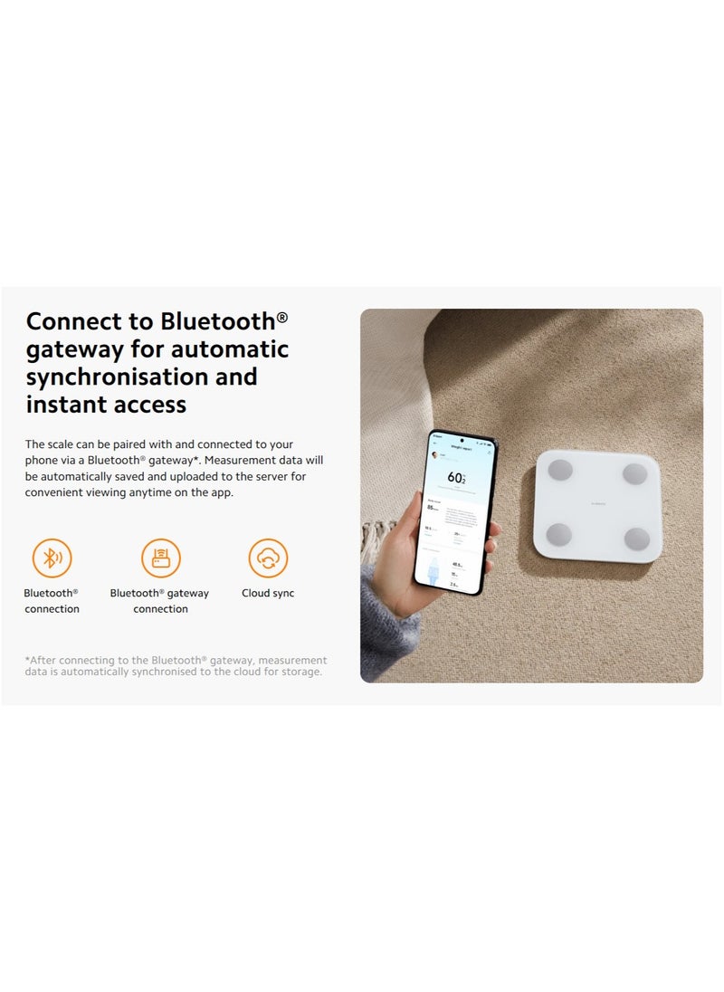 Xiaomi - Xiaomi Body Composition Scale S400 | Bluetooth® Low Energy (BLE) 5.0 | Dual Frequency 50kHz/250kHz | 25 Health Indicators - Image 1
