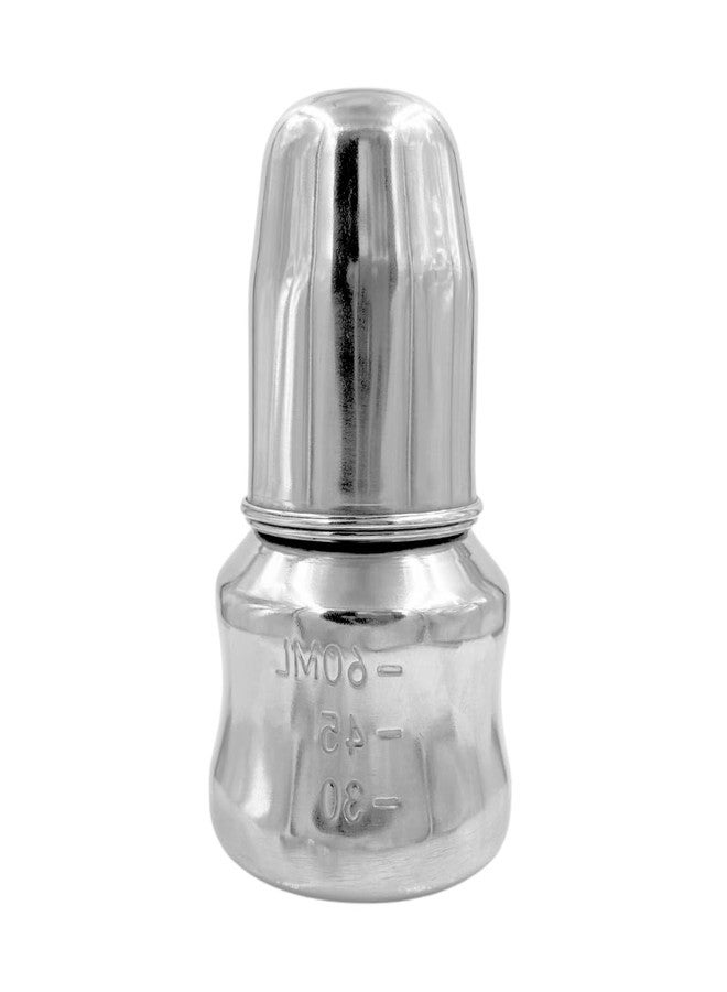 VOIK Stainless Steel Infant Baby Feeding Bottle | BPA Free | Anti-Colic | Plastic-Free | Neck Steel Feeding Bottle | 60ml - Image 1