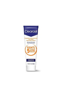Clearasil Stubborn Acne Control 5 In 1 Spot Treatment Cream Maximum Strength Benzoyl Peroxide Acne Medication Fights Blocked Pores Pimple Size Excess Oil Acne Marks & Blackheads 1 Oz.  - Image 1